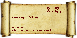 Kaszap Róbert névjegykártya