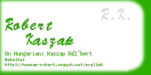 robert kaszap business card